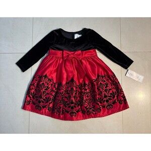 Rare Editions Black And Red Dress Size 2T